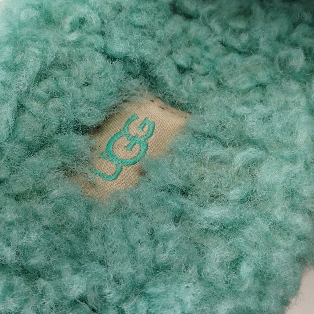 UGG Oh Fluffita Splash Blue Teal Shearling 2.5
